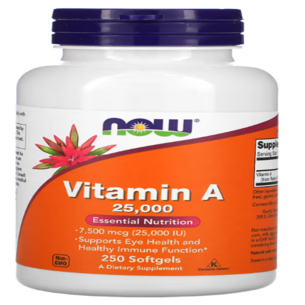 NOW Foods, Vitamin A, 25,000 IU, 250 Softgels
