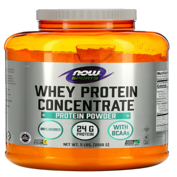 Now Foods, Whey Protein Concentrate, Natural Unflavored, 5 lbs (2268 g)