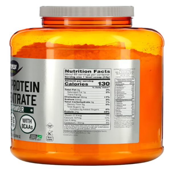 Now Foods, Whey Protein Concentrate, Natural Unflavored, 5 lbs (2268 g)