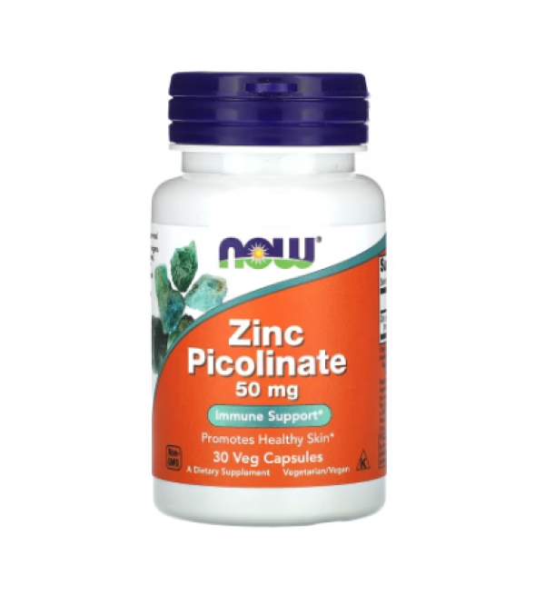 NOW Foods, Zinc Picolinate, 50 mg, 30 Veg Capsules