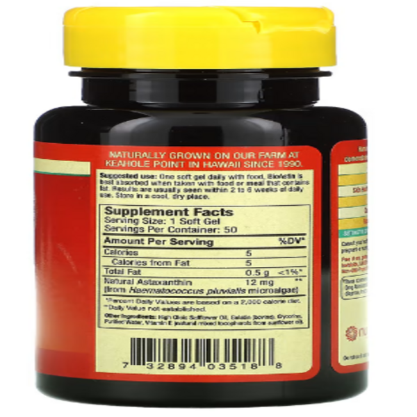 Nutrex Hawaii, BioAstin, Hawaiian Astaxanthin, 12 mg, 50 Soft Gels