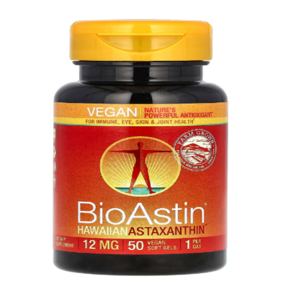 Nutrex Hawaii, BioAstin, Hawaiian Astaxanthin, 12 mg, 50 Vegan Soft Gels
