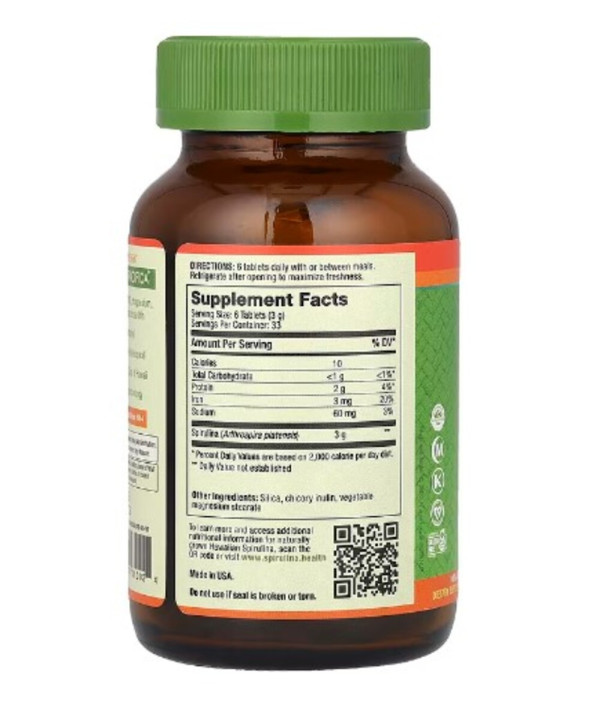 Nutrex Hawaii, Pure Hawaiian Spirulina, 3 g, 200 Tablets (500 mg per Tablet)