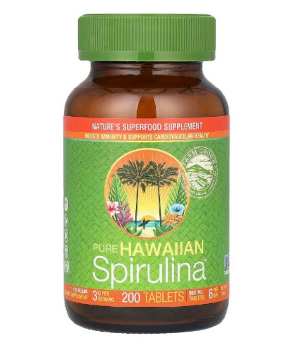 Nutrex Hawaii, Pure Hawaiian Spirulina, 3 g, 200 Tablets (500 mg per Tablet)