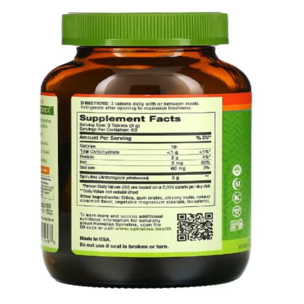 Nutrex Hawaii, Pure Hawaiian Spirulina, Spearmint, 1,000 mg, 180 Tablets