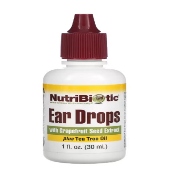 NutriBiotic, Ear Drops with Grapefruit Seed Extract Plus Tea Tree Oil, 1 fl oz (30 ml)