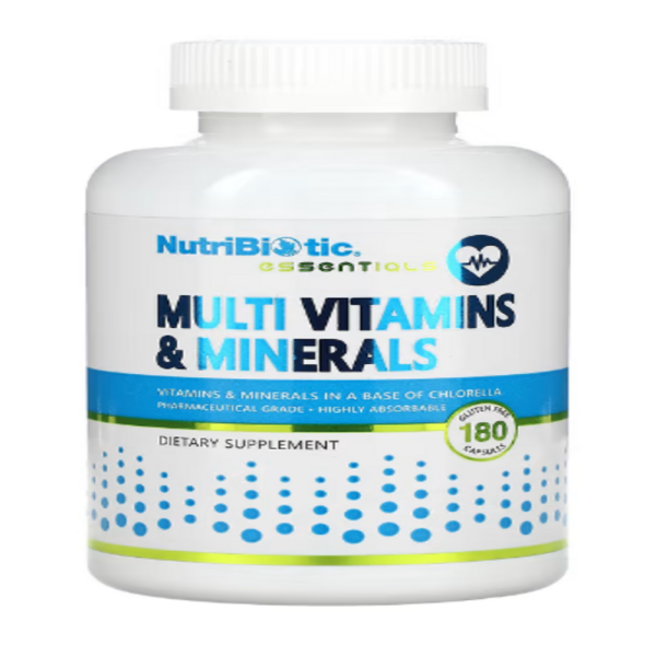 NutriBiotic, Essentials, Multi Vitamins & Minerals , 180 Capsules
