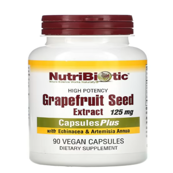 NutriBiotic, High Potency Grapefruit Seed Extract with Echinacea & Artemisia Annua, 125 mg, 90 Vegan Capsules