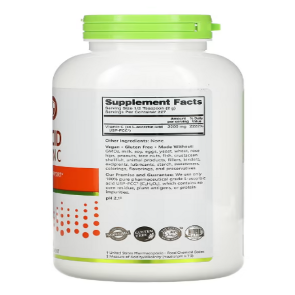 NutriBiotic, Immunity, Ascorbic Acid, 100% Pure Vitamin C, Crystalline Powder, 16 oz (454 g)