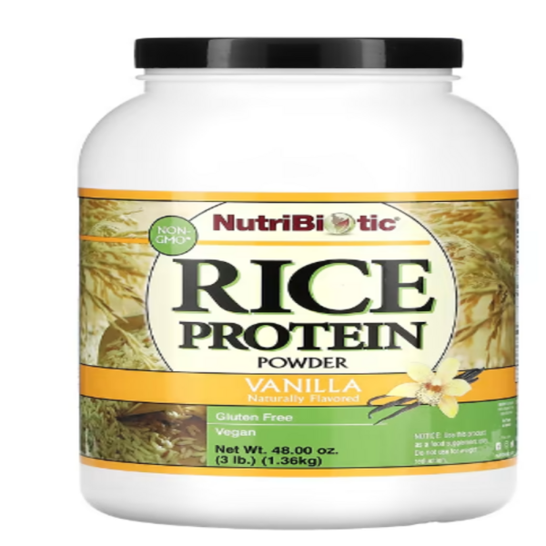NutriBiotic, Rice Protein Powder, Vanilla, 3 lb (1.36 kg)