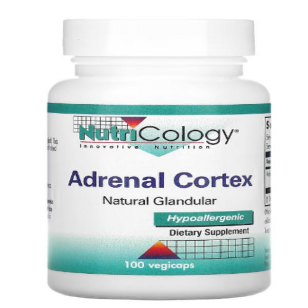 Nutricology, Adrenal Cortex, Natural Glandular, 100 Vegicaps