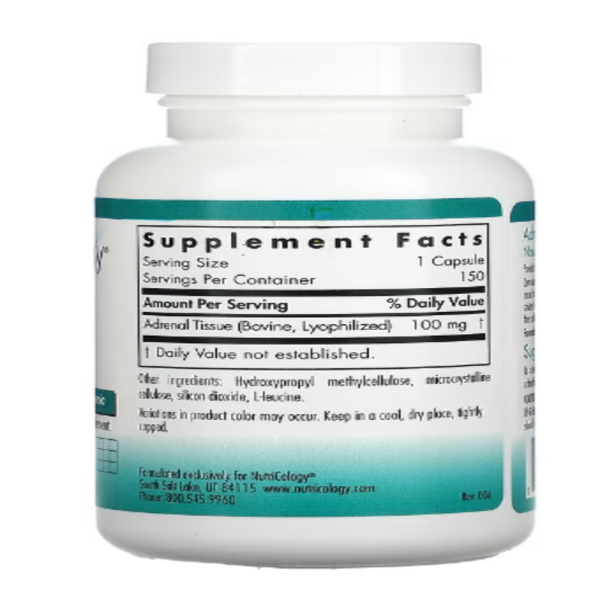 Nutricology, Adrenal, Natural Glandular, 150 Vegicaps
