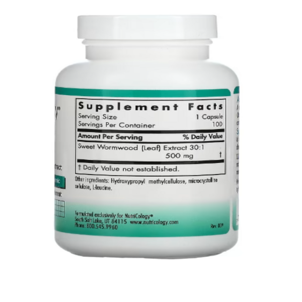 Nutricology, Artemisia, 100 Vegetarian Capsules