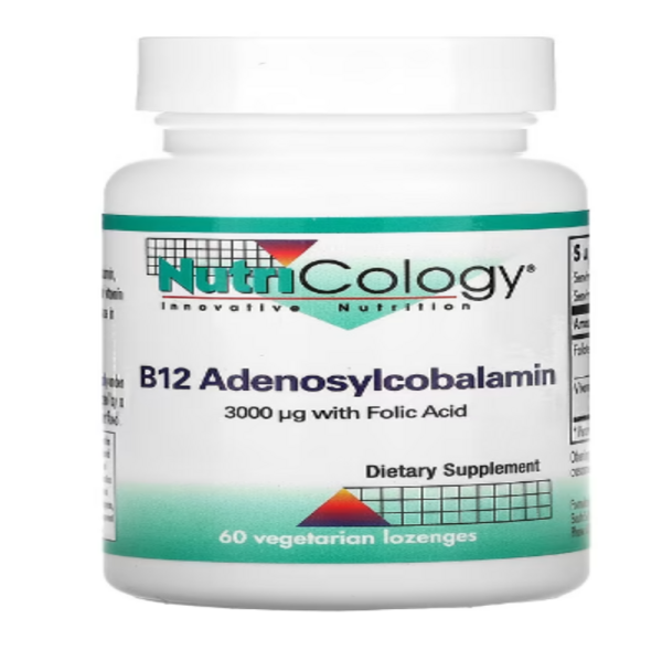 Nutricology, B12 Adenosylcobalamin, 60 Vegetarian Lozenges