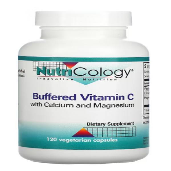 Nutricology, Buffered Vitamin C with Calcium and Magnesium, 120 Vegetarian Capsules