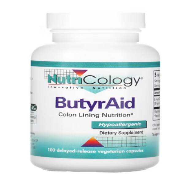 Nutricology, ButyrAid, 100 Delayed-Release Vegetarian Capsules