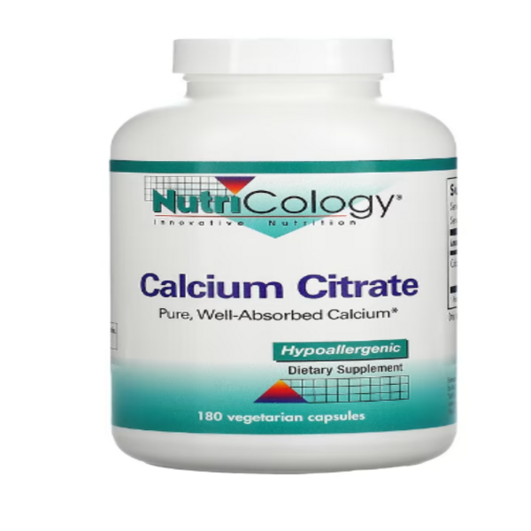 Nutricology, Calcium Citrate, 180 Vegetarian Capsules