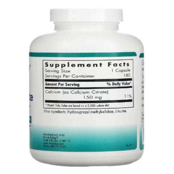 Nutricology, Calcium Citrate, 180 Vegetarian Capsules