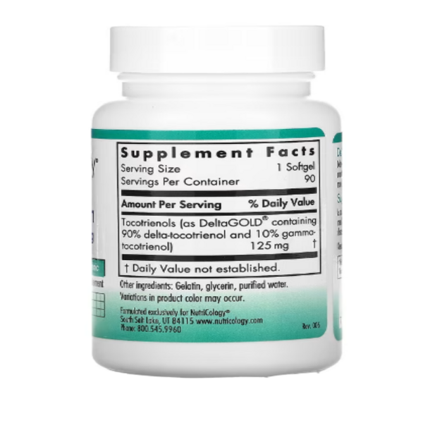 Nutricology, Delta-Fraction Tocotrienols, 125 mg, 90 Softgels