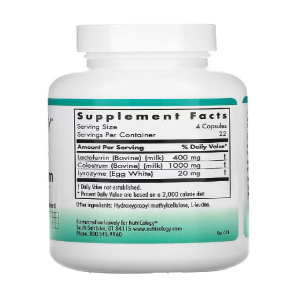 Nutricology, Laktoferrin with Colostrum, 90 Vegicaps