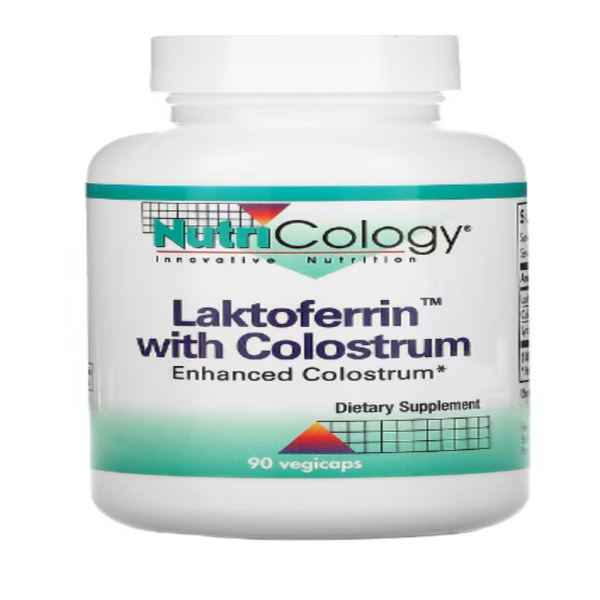Nutricology, Laktoferrin with Colostrum, 90 Vegicaps