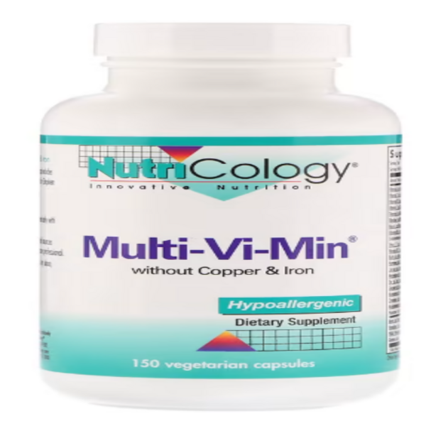Nutricology, Multi-Vi-Min without Copper & Iron, 150 Vegetarian Capsules