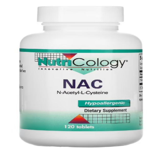 Nutricology, NAC N-Acetyl-L-Cysteine, 120 Tablets