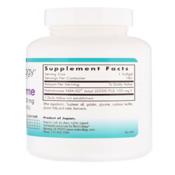 Nutricology, NattoZyme, 100 mg, 180 Softgels