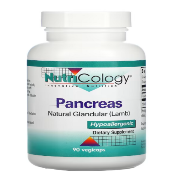 Nutricology, Pancreas, Natural Glandular (Lamb), 90 Vegicaps