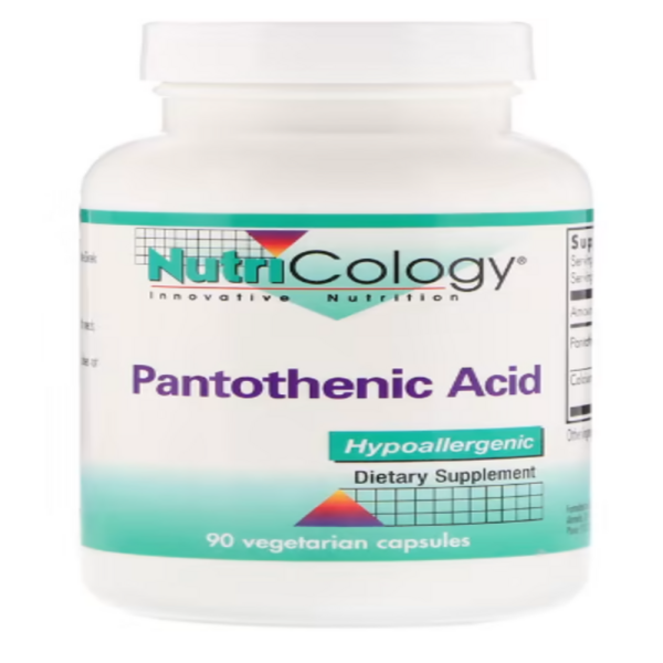Nutricology, Pantothenic Acid, 90 Vegetarian Capsules