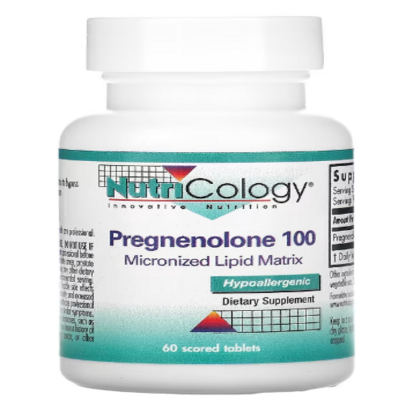 Nutricology, Pregnenolone 100, 60 Scored Tablets