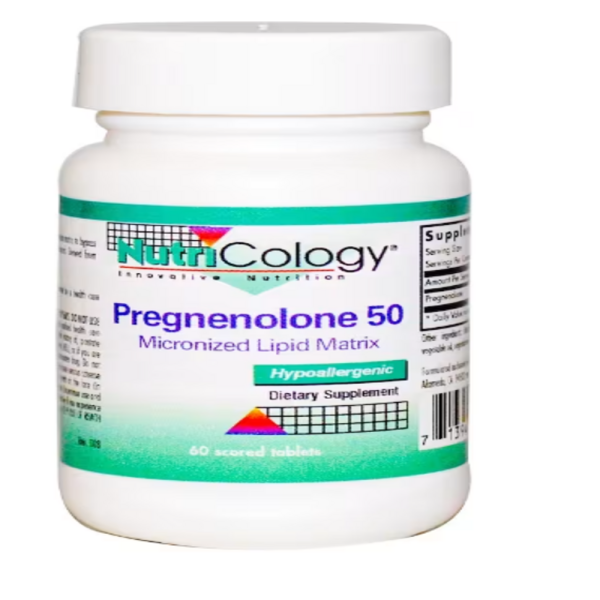 Nutricology, Pregnenolone 50, 60 Scored Tablets