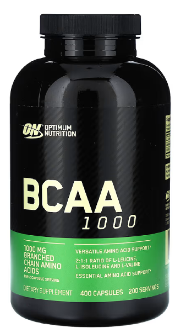 Optimum Nutrition, BCAA 1000, 1,000 mg, 400 Capsules (500 mg per Capsule)
