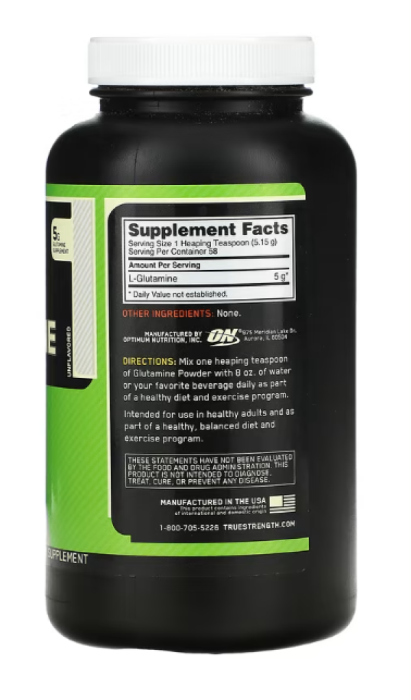Optimum Nutrition, Glutamine Powder, Unflavored, 10.6 oz (300 g)