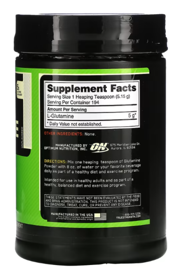 Optimum Nutrition, Glutamine Powder, Unflavored, 2.2 lb (1 kg)