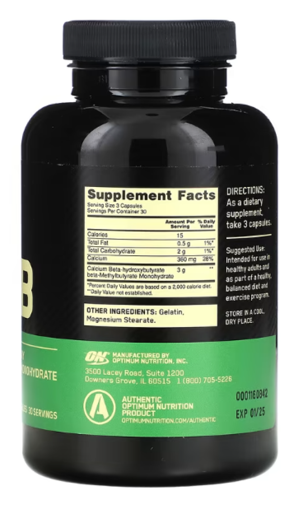 Optimum Nutrition, HMB , 90 Capsules