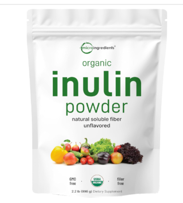 Micro Ingredients, Organic Inulin Powder, Unflavored, 2.2 lb (998 g)