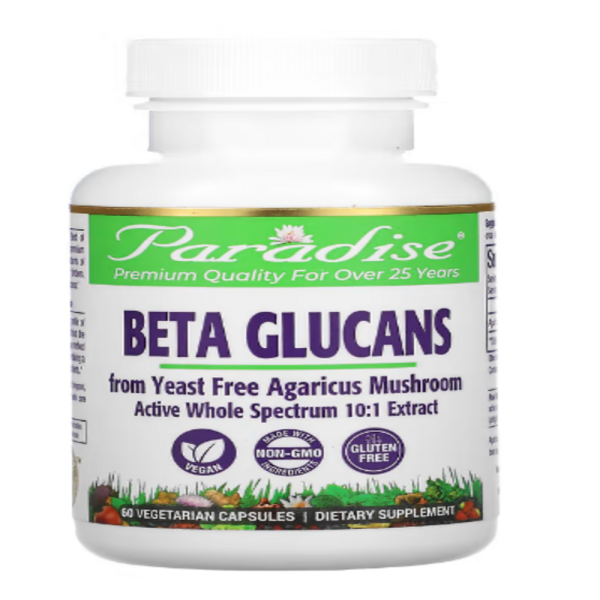 Paradise Herbs, Beta Glucans, 60 Vegetarian Capsules