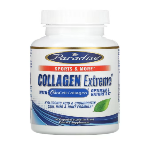 Paradise Herbs, Collagen Extreme with BioCell Collagen, OptiMSM & Nature's C, 60 Capsules