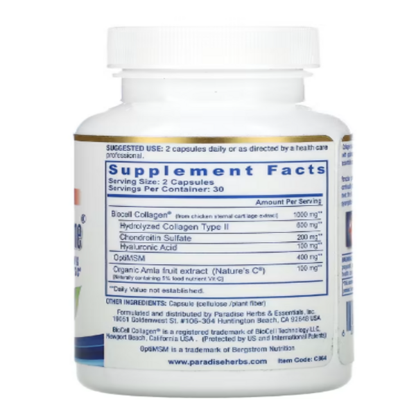 Paradise Herbs, Collagen Extreme with BioCell Collagen, OptiMSM & Nature's C, 60 Capsules