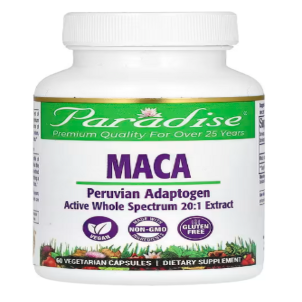 Paradise Herbs, Maca, 60 Vegetarian Capsules