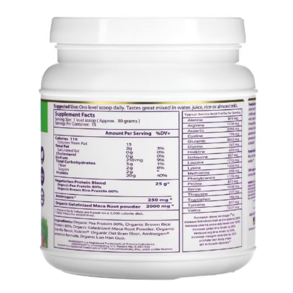 Paradise Herbs, Maca Up, Vegetarian Energy Protein, Vanilla, 15.87 oz (450 g)
