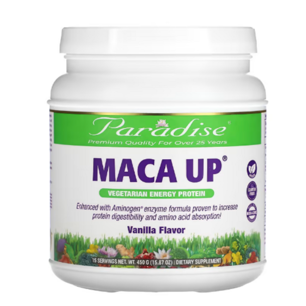 Paradise Herbs, Maca Up, Vegetarian Energy Protein, Vanilla, 15.87 oz (450 g)
