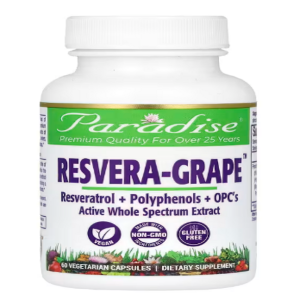 Paradise Herbs, Resvera-Grape, 60 Vegetarian Capsules
