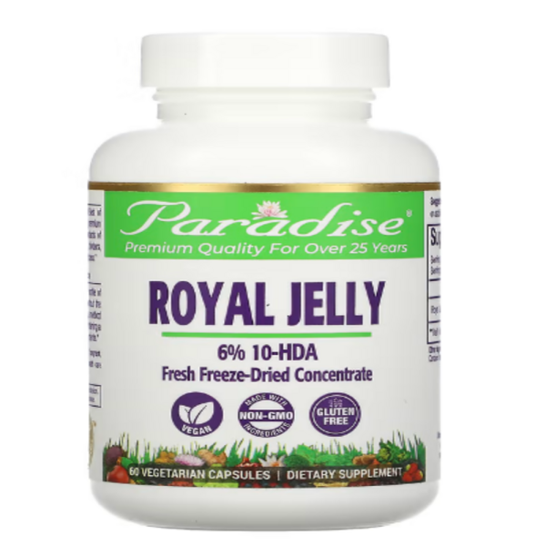Paradise Herbs, Royal Jelly, 60 Vegetarian Capsules