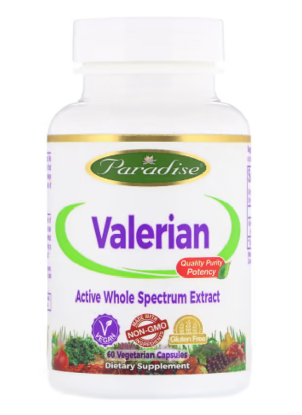 Paradise Herbs, Valerian, 60 Vegetarian Capsules
