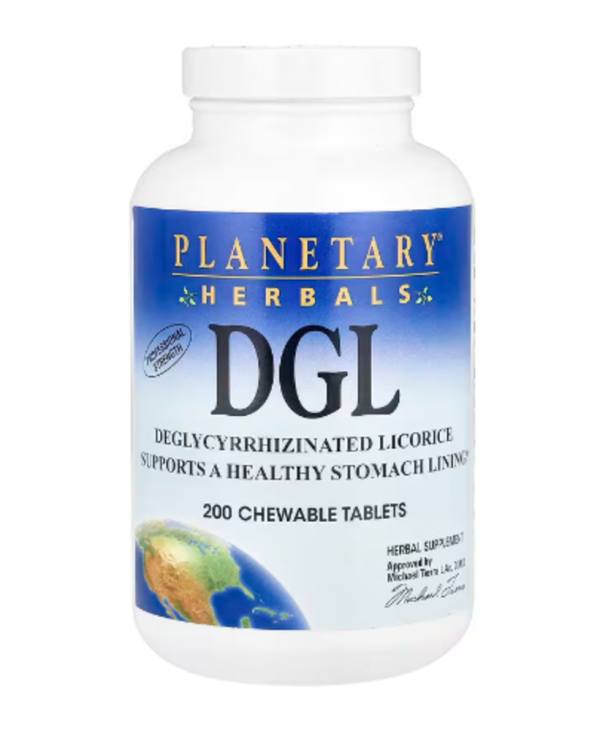 Planetary Herbals, DGL, Deglycyrrhizinated Licorice, 200 Chewable Tablets