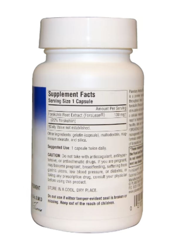 Planetary Herbals Forskohlii -- 130 mg - 60 Capsules