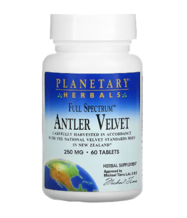 Planetary Herbals, Full Spectrum Antler Velvet, 250 mg, 60 Tablets