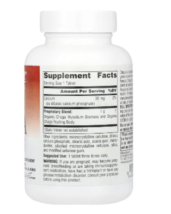 Planetary Herbals, Full Spectrum Chaga, 1,000 mg, 60 Tablets